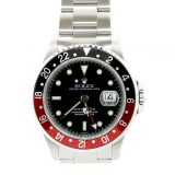 Rolex GMT Master II Stainless Steel Black-Red Coke Bezel Automatic Watch